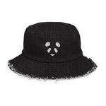 Face Logo Distressed Bucket Hat