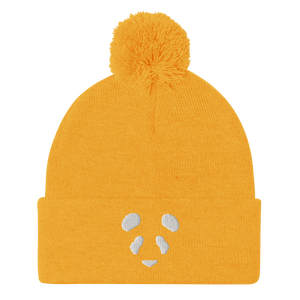 Face Logo Pom Beanie
