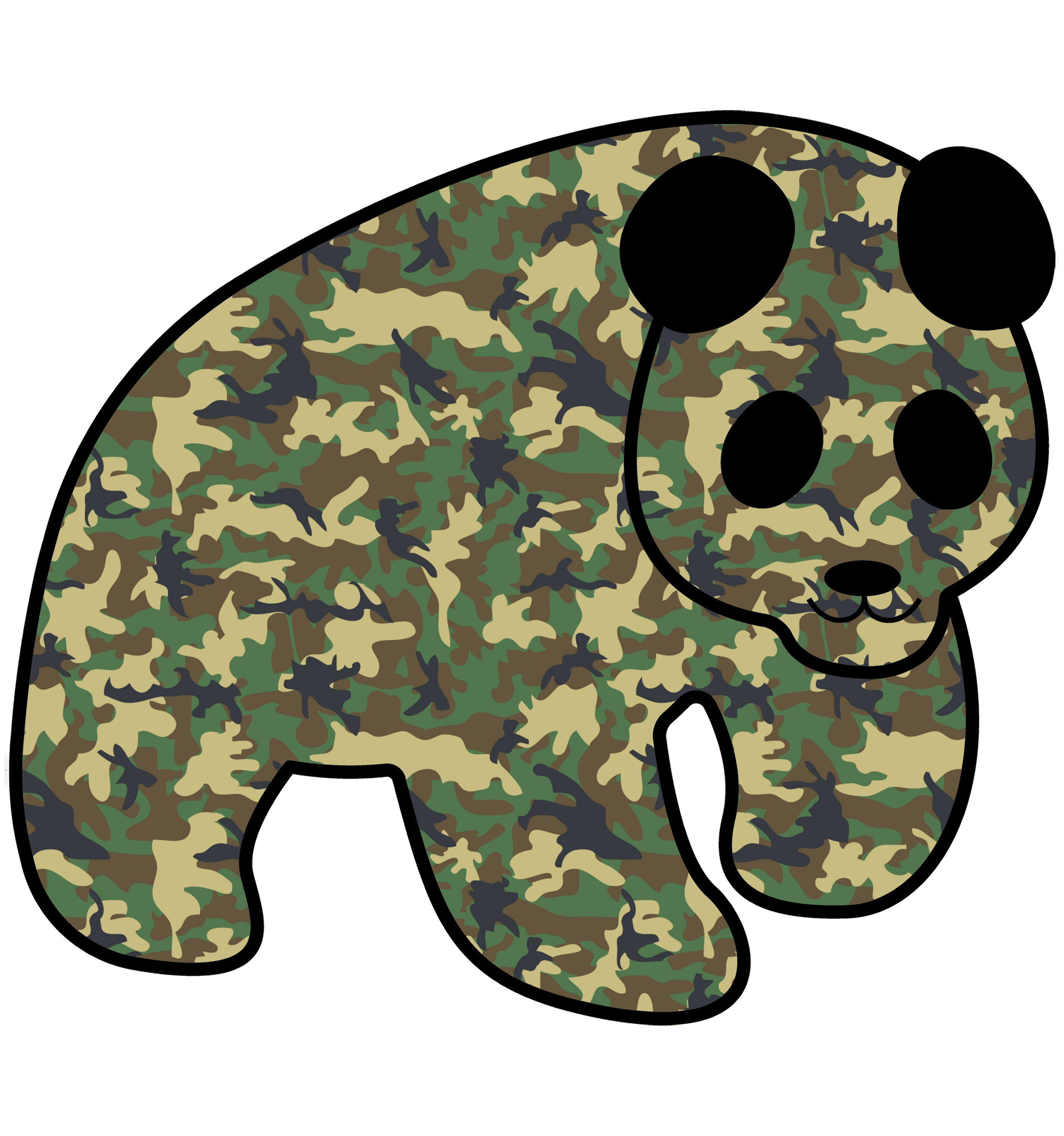 Camo Sticker - Preserve Panda