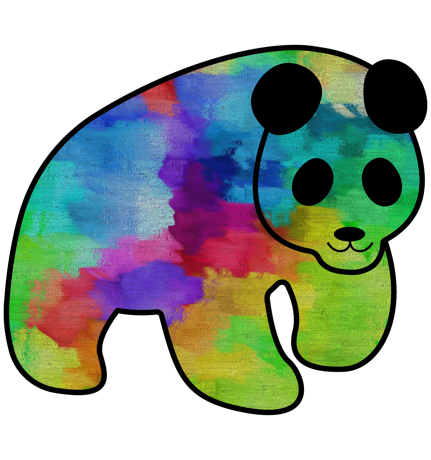 Color Splash Sticker - Preserve Panda