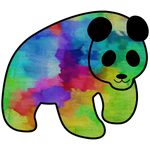 Color Splash Sticker - Preserve Panda